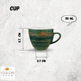 Wilmax Espressotasse, 110 ml, Grün, Porzellan, WL-669534/A